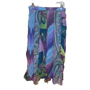 N.Y.P.L.Collection Maxi Floral Long Flowing Skirt Sz M